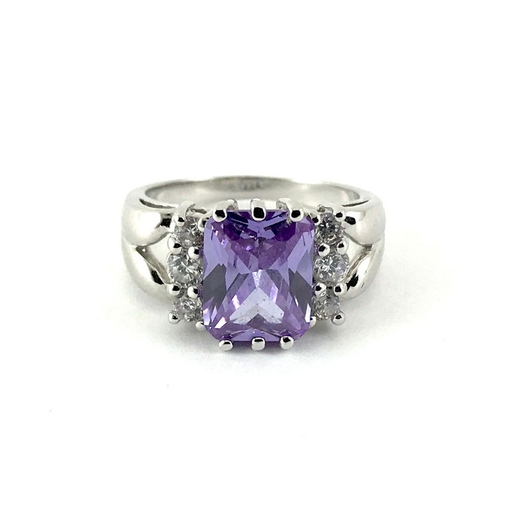 Stunning Silver Color Ring Size 7 Signed PDI